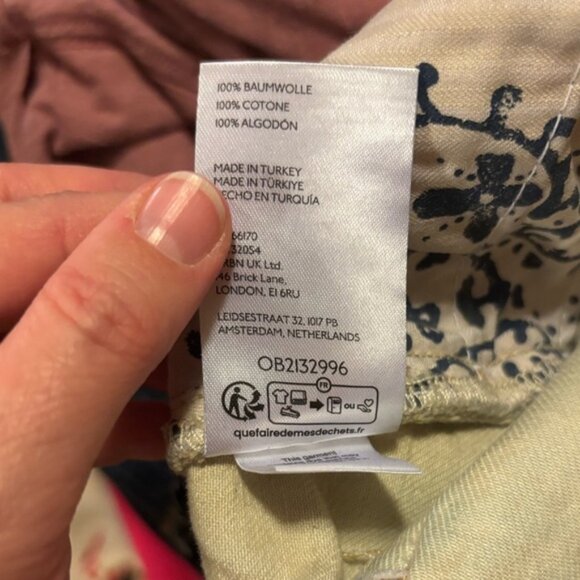 NWT Free People We The Free Illusions Patchwork Barrel Leg Jeans sz 30 - Picture 6 of 11